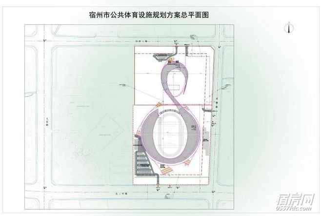速看！宿州奥体中心总平图出炉！(图1)